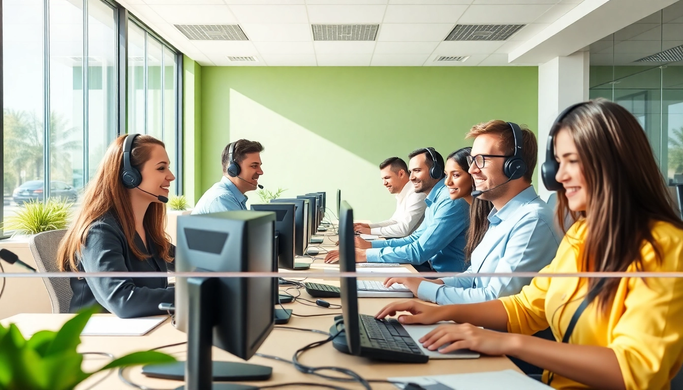 Tijuana call centers featuring a modern office space with professional agents engaged in customer service.