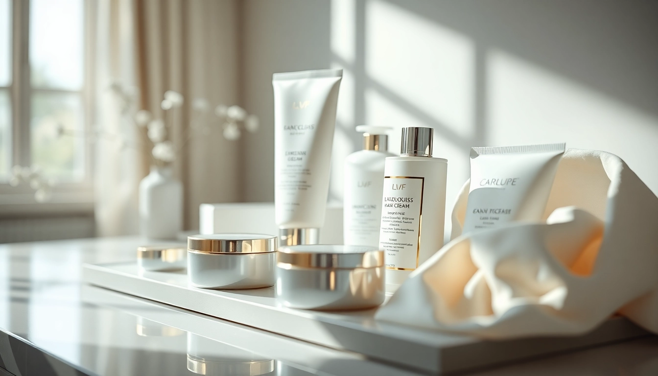 Hand cream Supplier showcasing luxurious packaging and soothing textures in an elegant display.