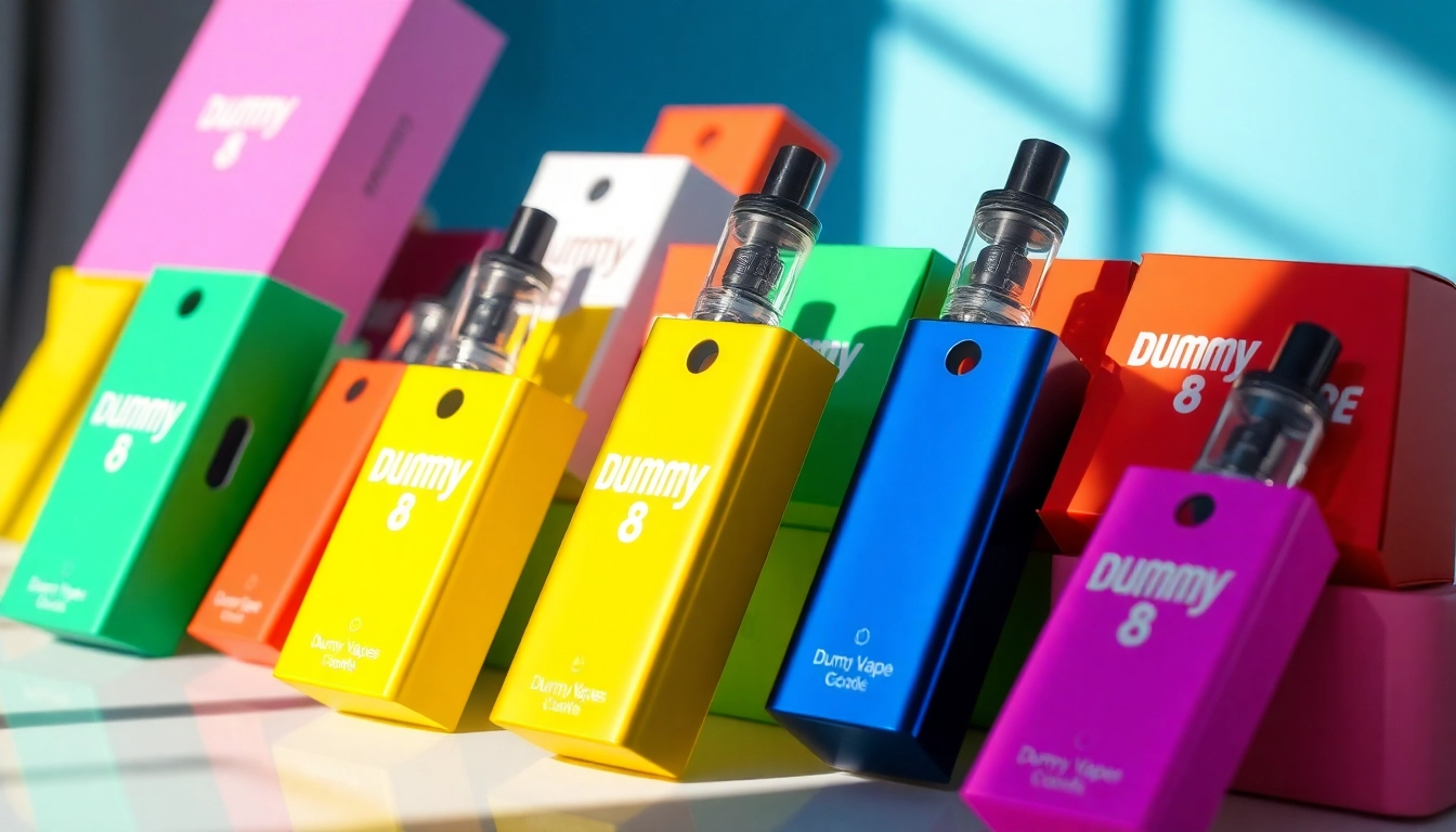 Showcase Dummy Vapes precio with eye-catching designs and vibrant colors in a modern display.