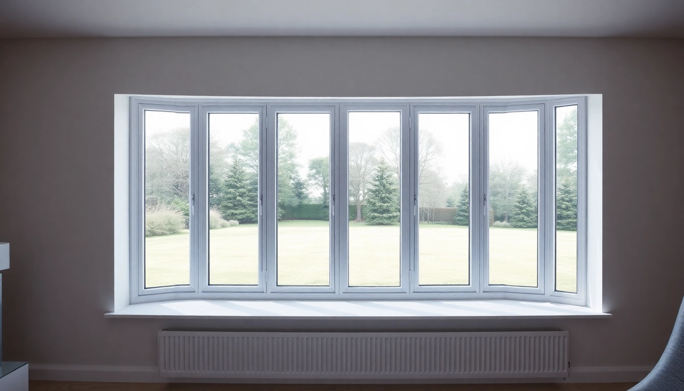 View of beautiful vinyl windows manchester enhancing a modern home's exterior and energy efficiency.