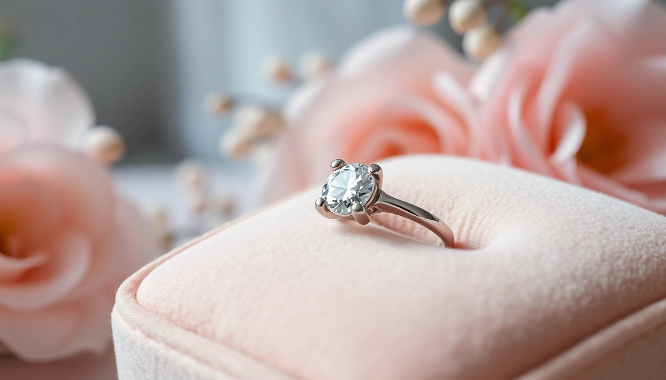 Admire this exquisite 2 carat engagement ring featuring intricate settings and brilliant diamond sparkle.