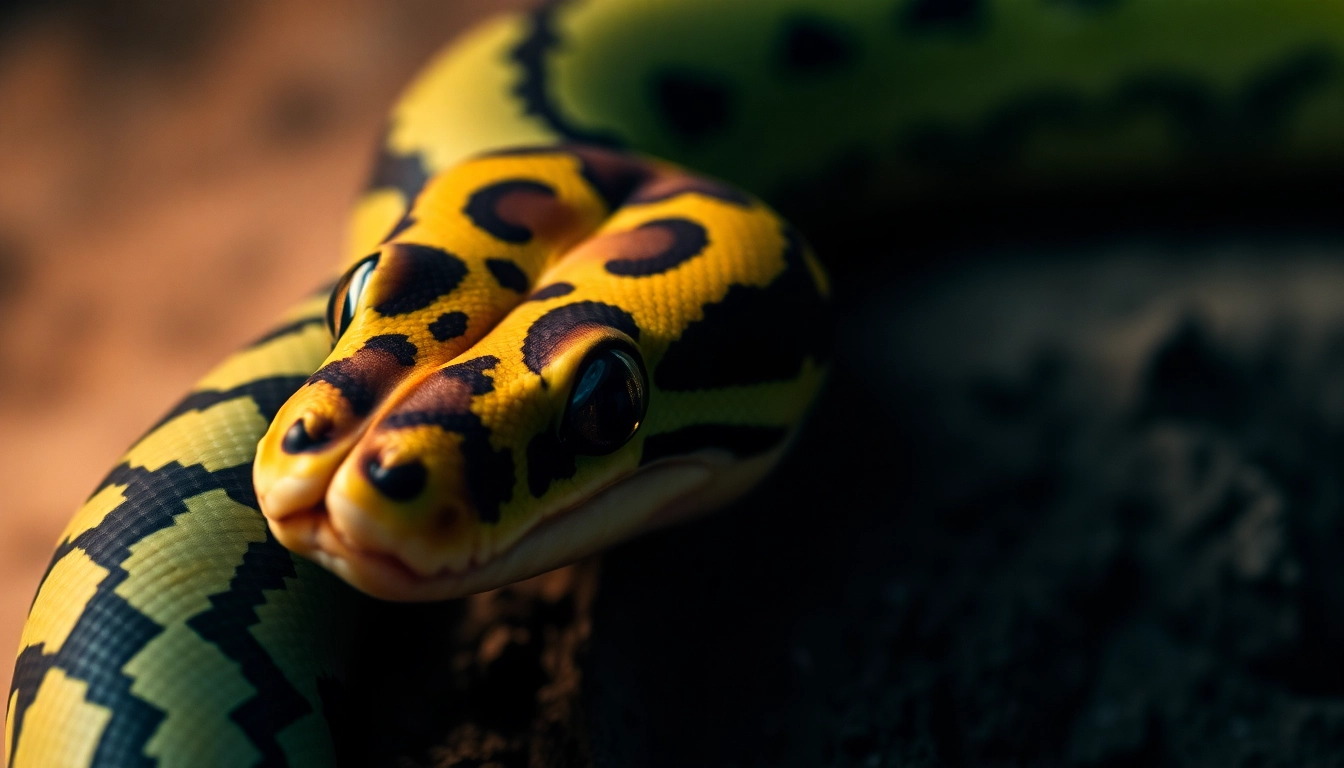 View a striking Volta ball python for sale​ showcasing its colorful pattern and sleek body in natural habitat settings.