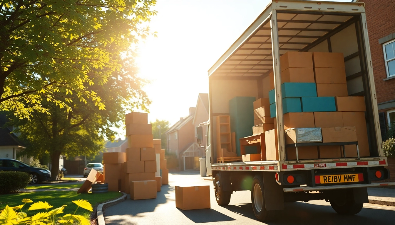 Experience the efficiency of fully loaded removals with our spacious moving trucks filled with furniture and boxes.