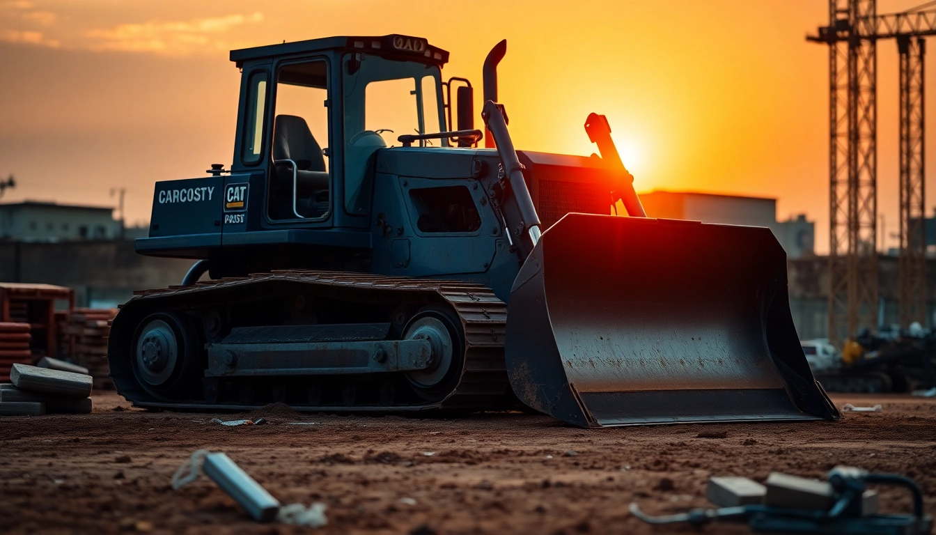 Showcase a dozer equipment loan scenario with an operational bulldozer on-site.