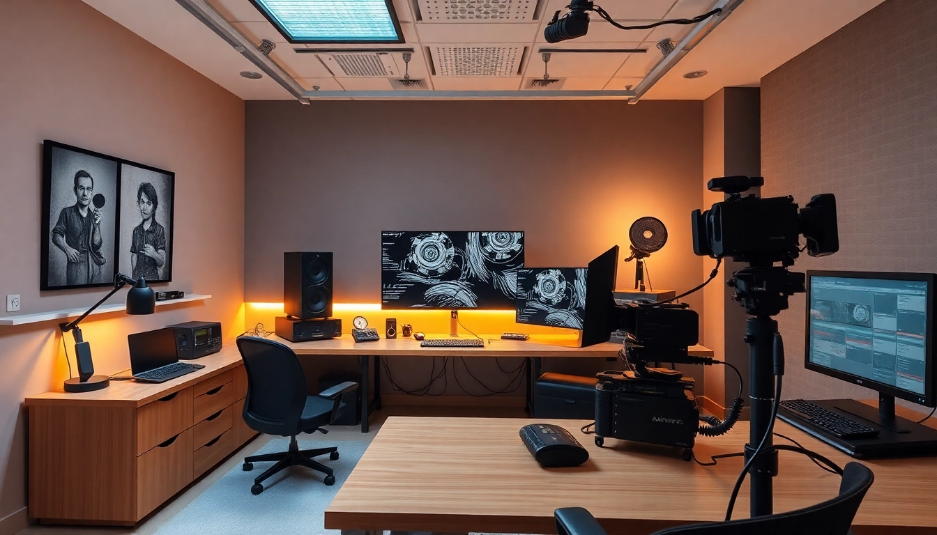 Converting Minidv to digital in a modern workspace with high-tech equipment.