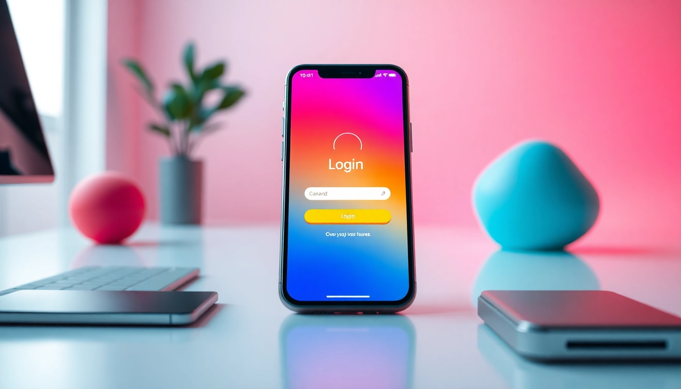 Login Wajan4d di layar aplikasi dengan desain modern dan fitur interaktif.
