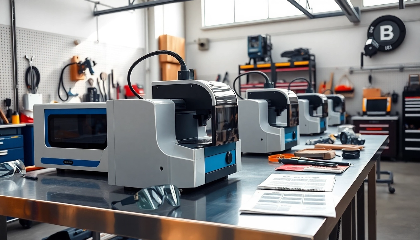Cutting equipment displayed prominently in a modern workshop, illustrating advanced functionality and design.
