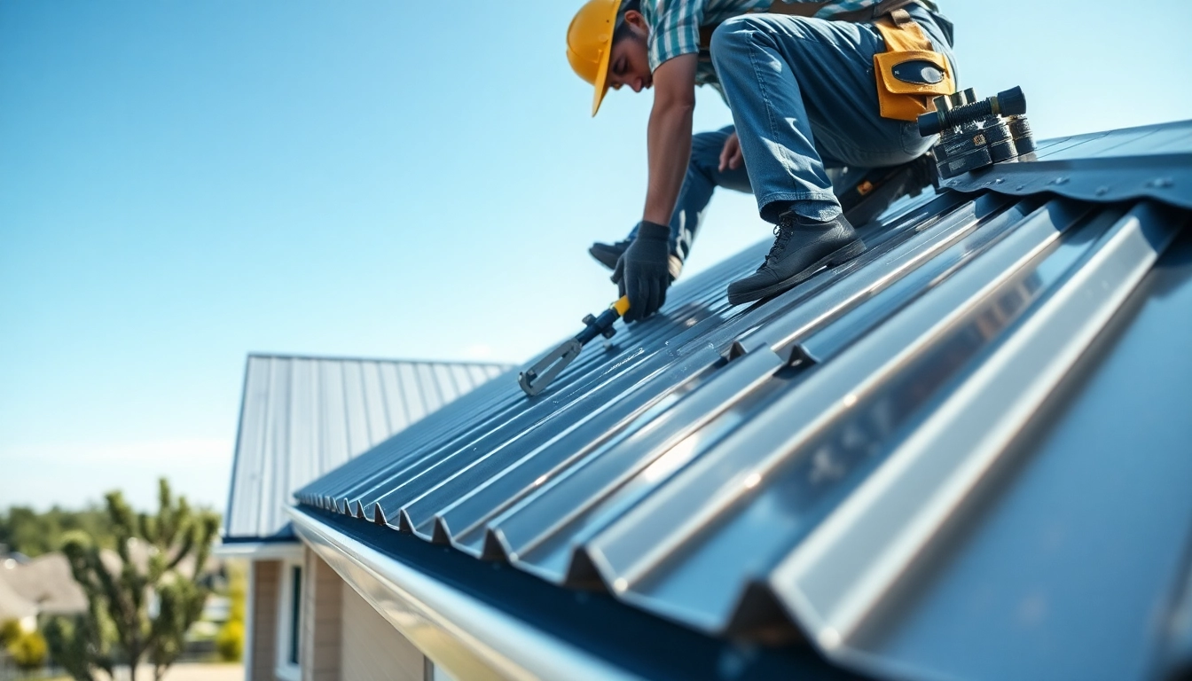 Enhance your home's protection with a metal roof installation showcasing expert craftsmanship.
