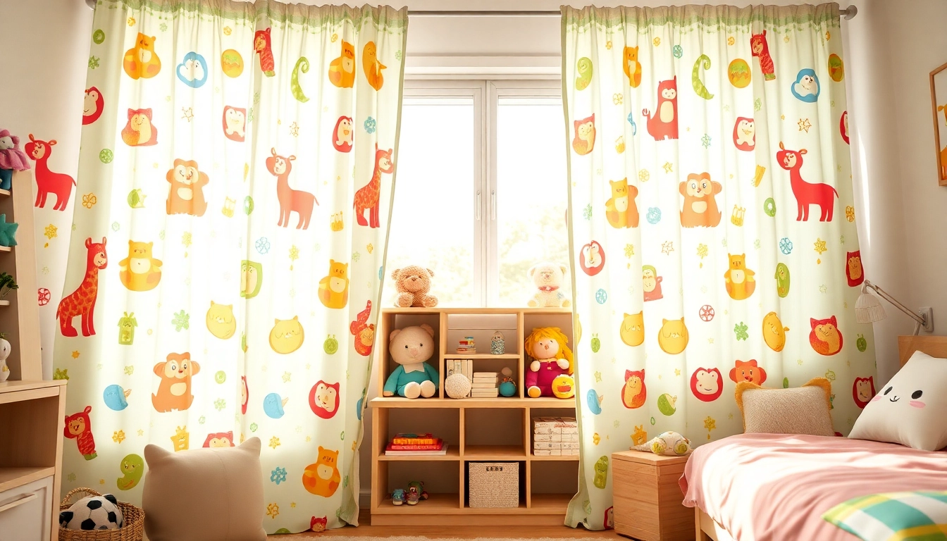 Enhance your kids room curtains with vibrant patterns and fun designs for a cheerful atmosphere.