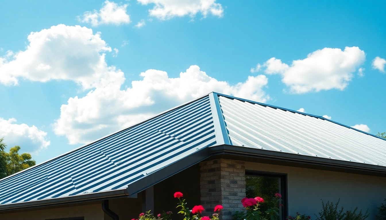 Metal roof on a modern home, showcasing durability and aesthetic appeal.