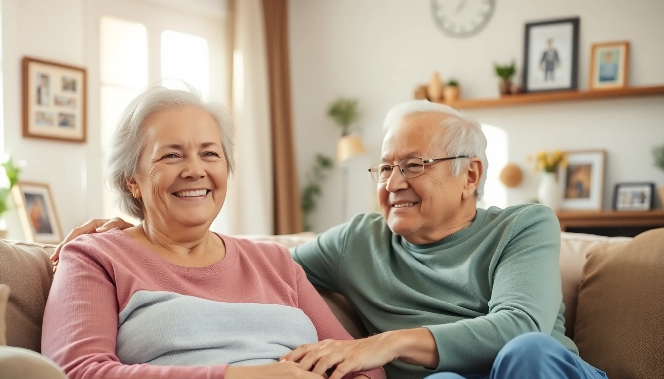 Engaging caregiver providing support in austin senior home care, highlighting a warm interaction with a senior.