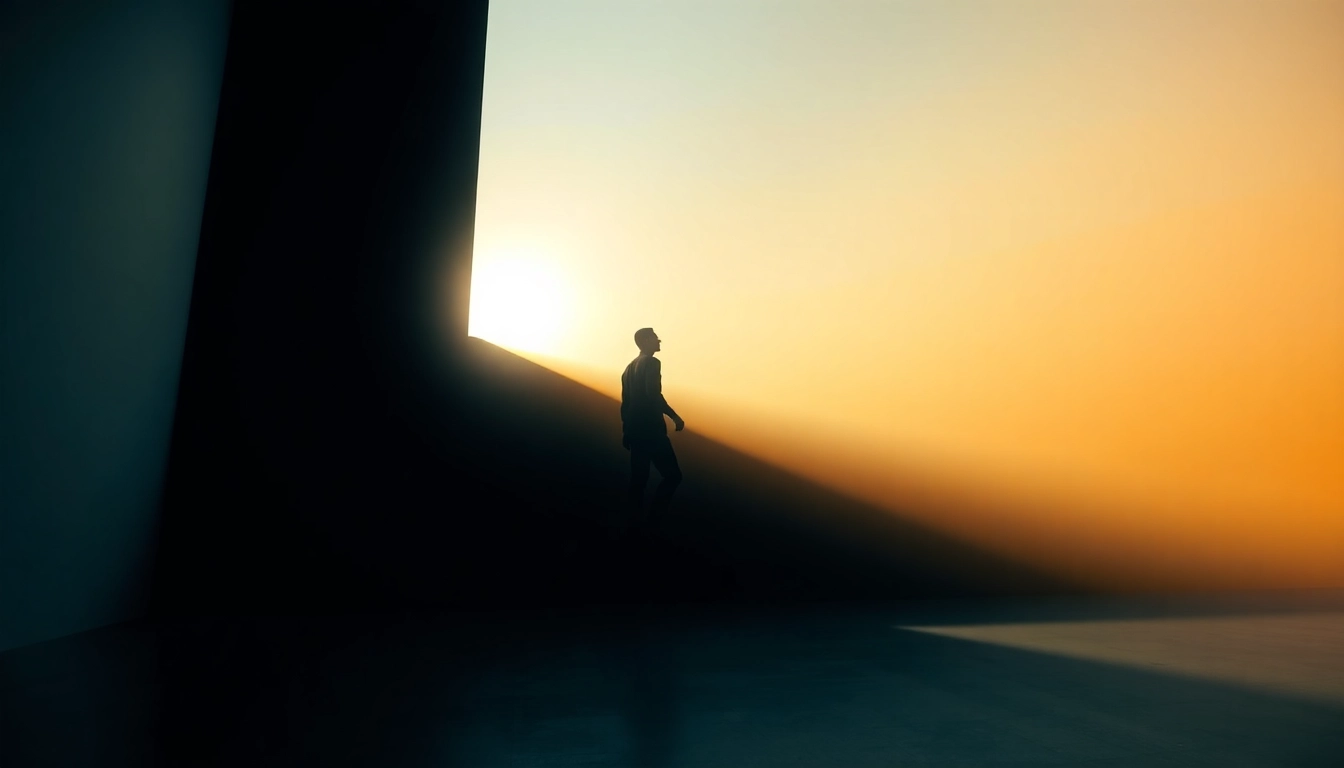 Witness the shadow-to-shine transformation, highlighting growth and renewal in a bright scene.