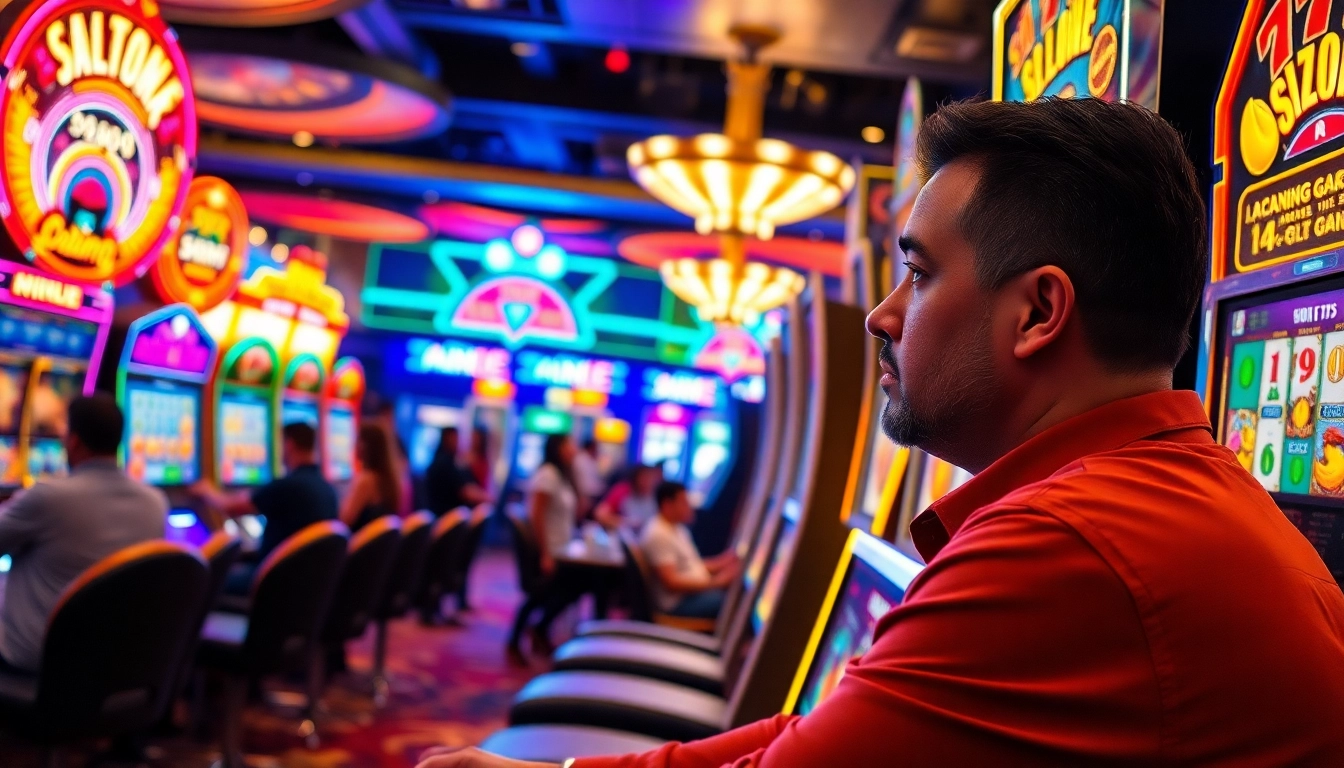 Menang besar dengan bermain SLOT ONLINE di mesin permainan yang berwarna-warni.