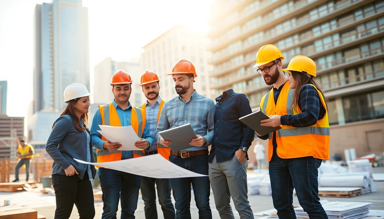 Collaborative meeting among the southern california contractors association showcasing diverse professionals at work.