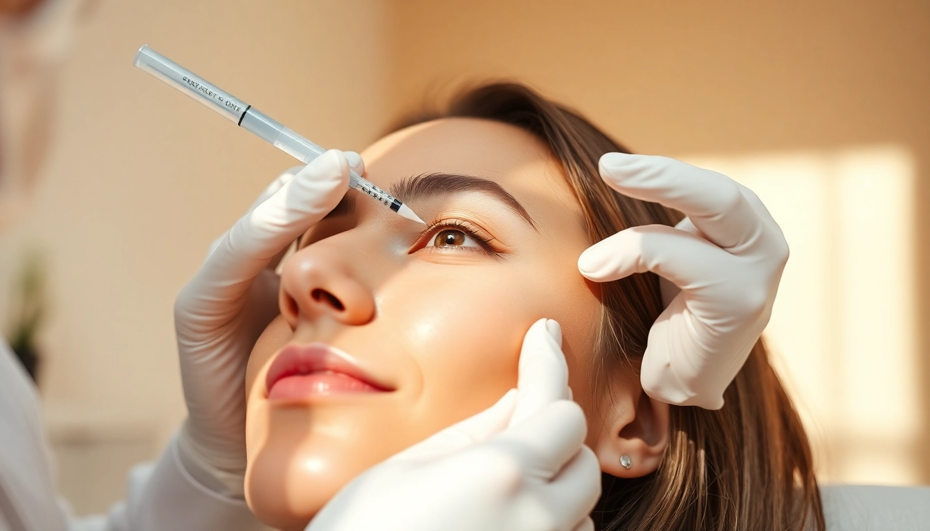 Applying Botox-Zürich treatment with precision in a modern clinic.