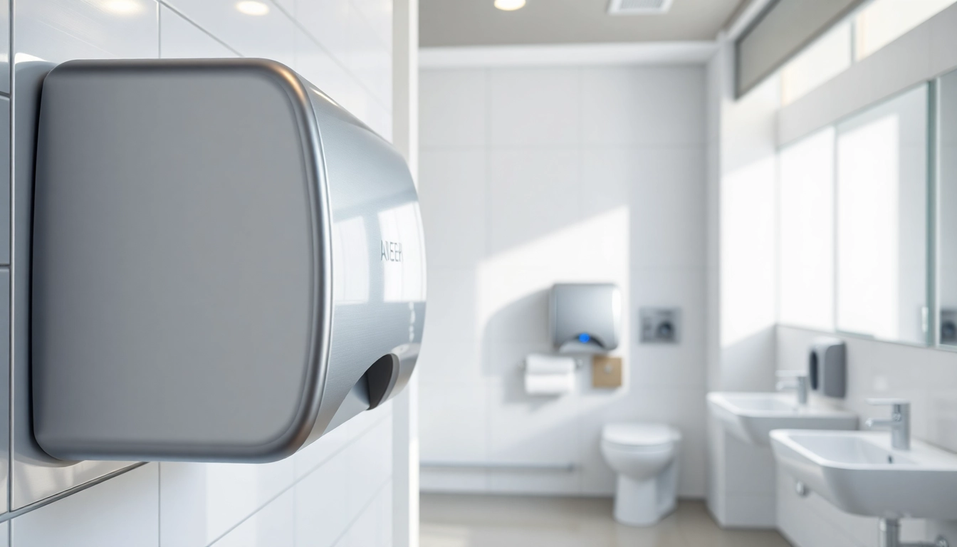 High-quality hand dryers showcasing modern designs and features in a sanitary restroom environment.