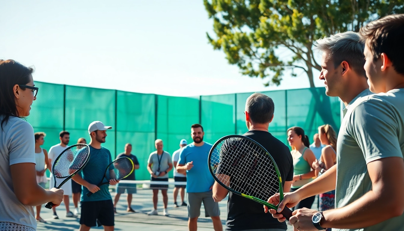 Lernen Padel Profi Deutschland: Spieler lernen Padel-Techniken unter Anleitung erfahrener Trainer.