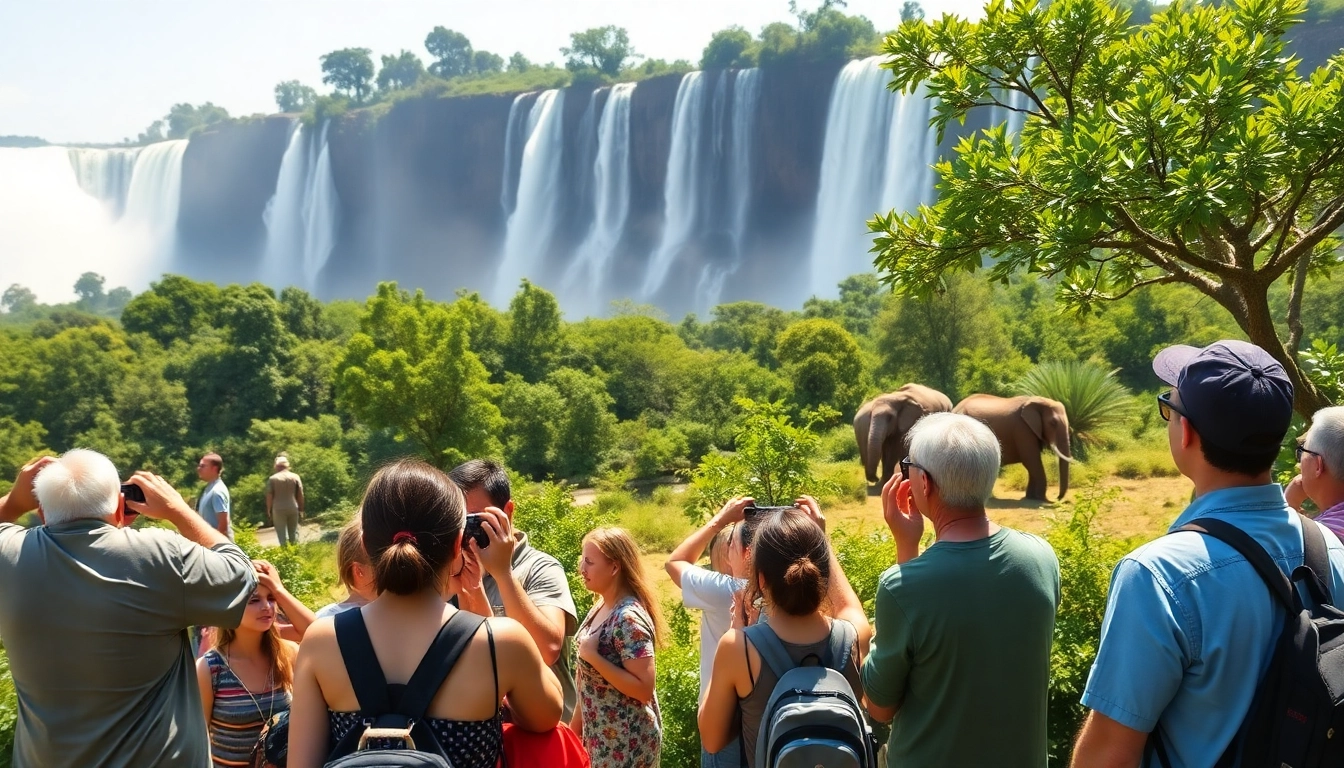 Captivating Livingstone Vacations Reviews - tourists enjoying scenic Victoria Falls.