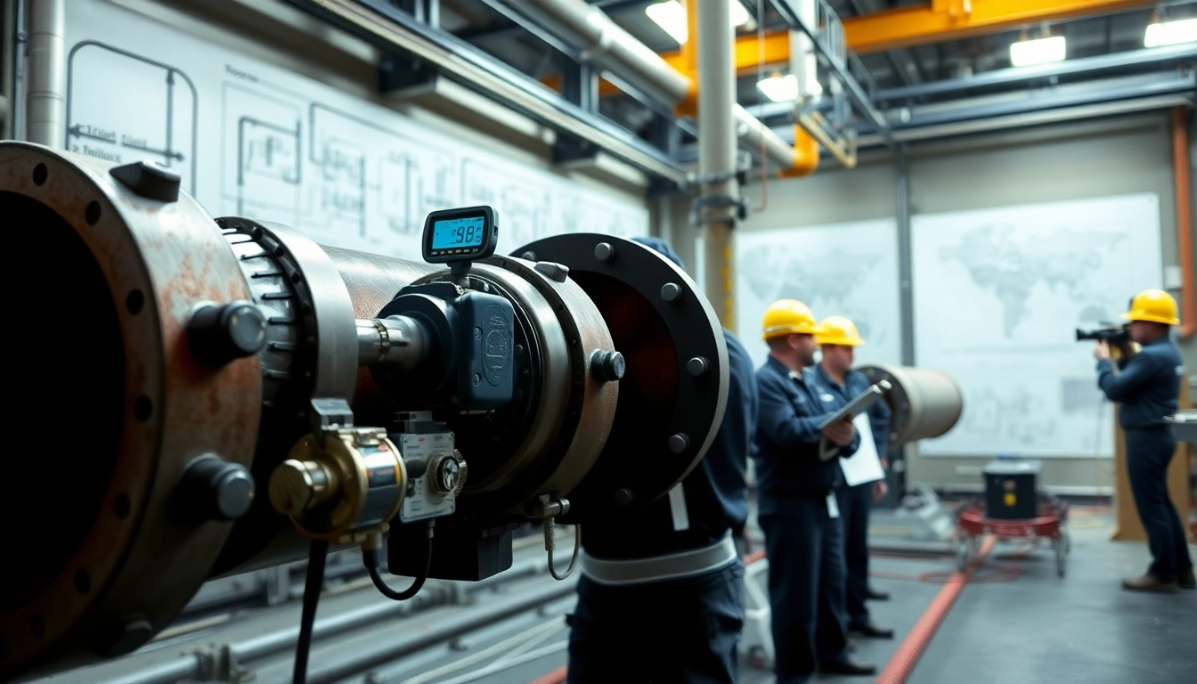 Piping stress Company engineers conducting analysis with advanced tools in a professional setting.