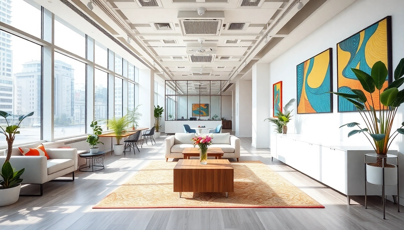 Modern office space for rent in Bangalore featuring a bright and organized workspace.