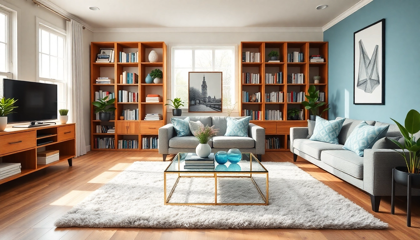 Optimize house organizing in Johns Creek with a beautifully arranged living room setting.