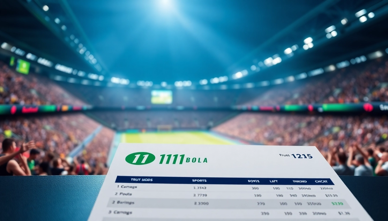 Menggunakan platform taruhan online 11BOLA dengan antarmuka modern dan taruhan olahraga yang menarik.