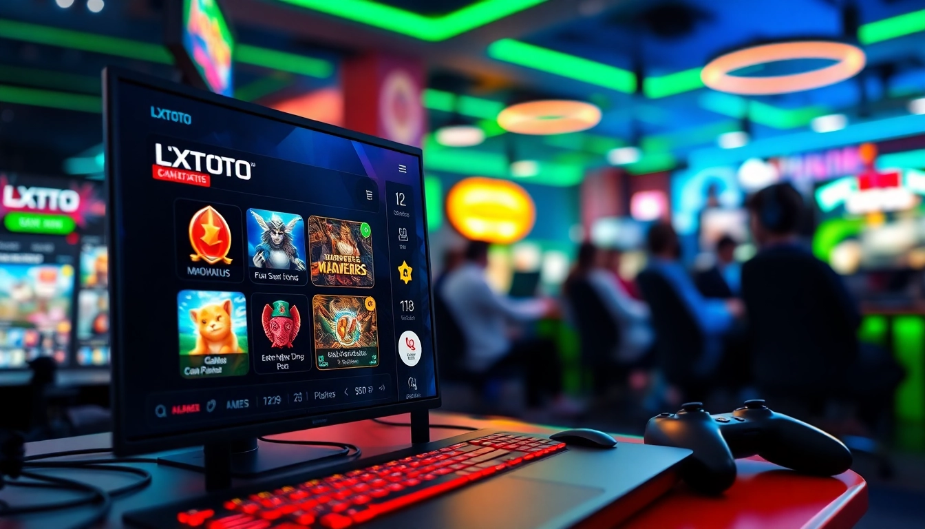 Menampilkan platform permainan online LXTOTO dengan desain modern dan ikonik yang menarik perhatian.