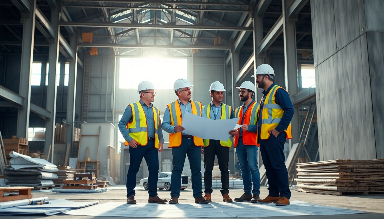 NVQ Level 4 construction site supervision answers illustrate a professional team in a construction setting, emphasizing collaboration.