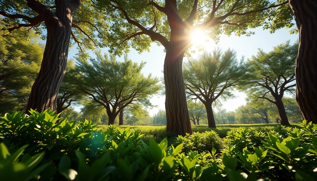 Utilisez du sidr pour renforcer la nature, montrant de magnifiques arbres de sidr.