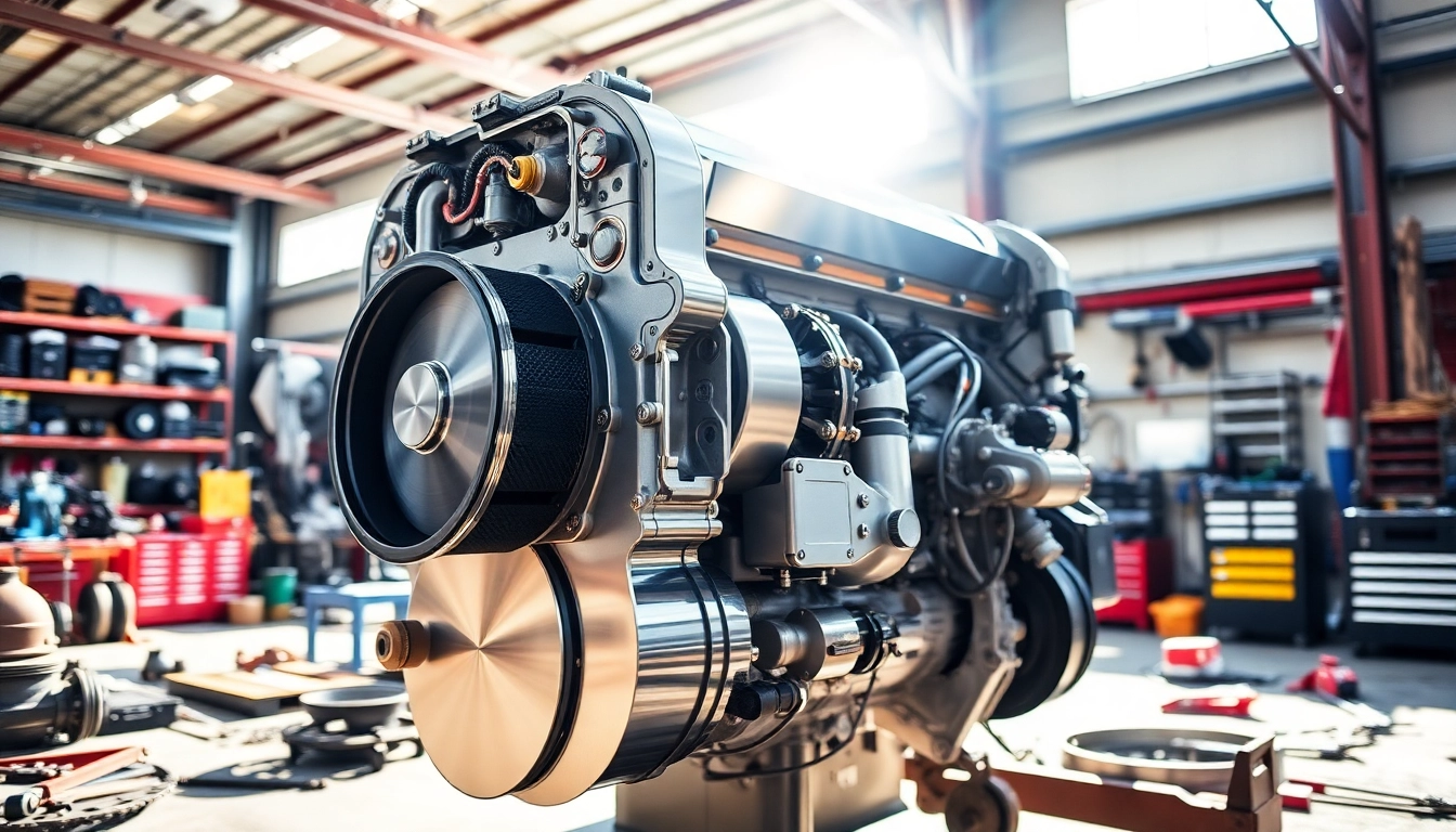 Find the best Cummins ISX engine for sale, showcased in a professional workshop setting.