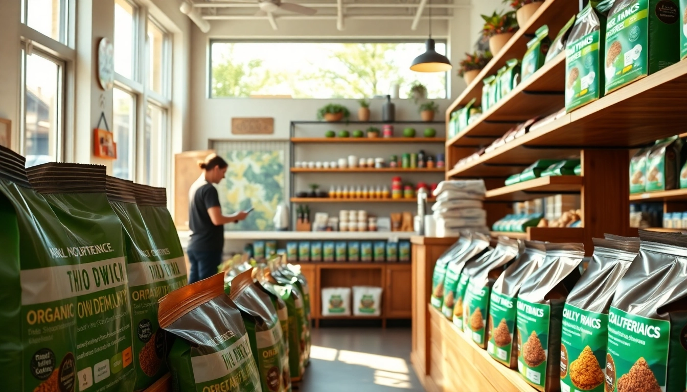 Shop interior of a healthy dog food store in Vancouver with fresh options and a welcoming atmosphere.
