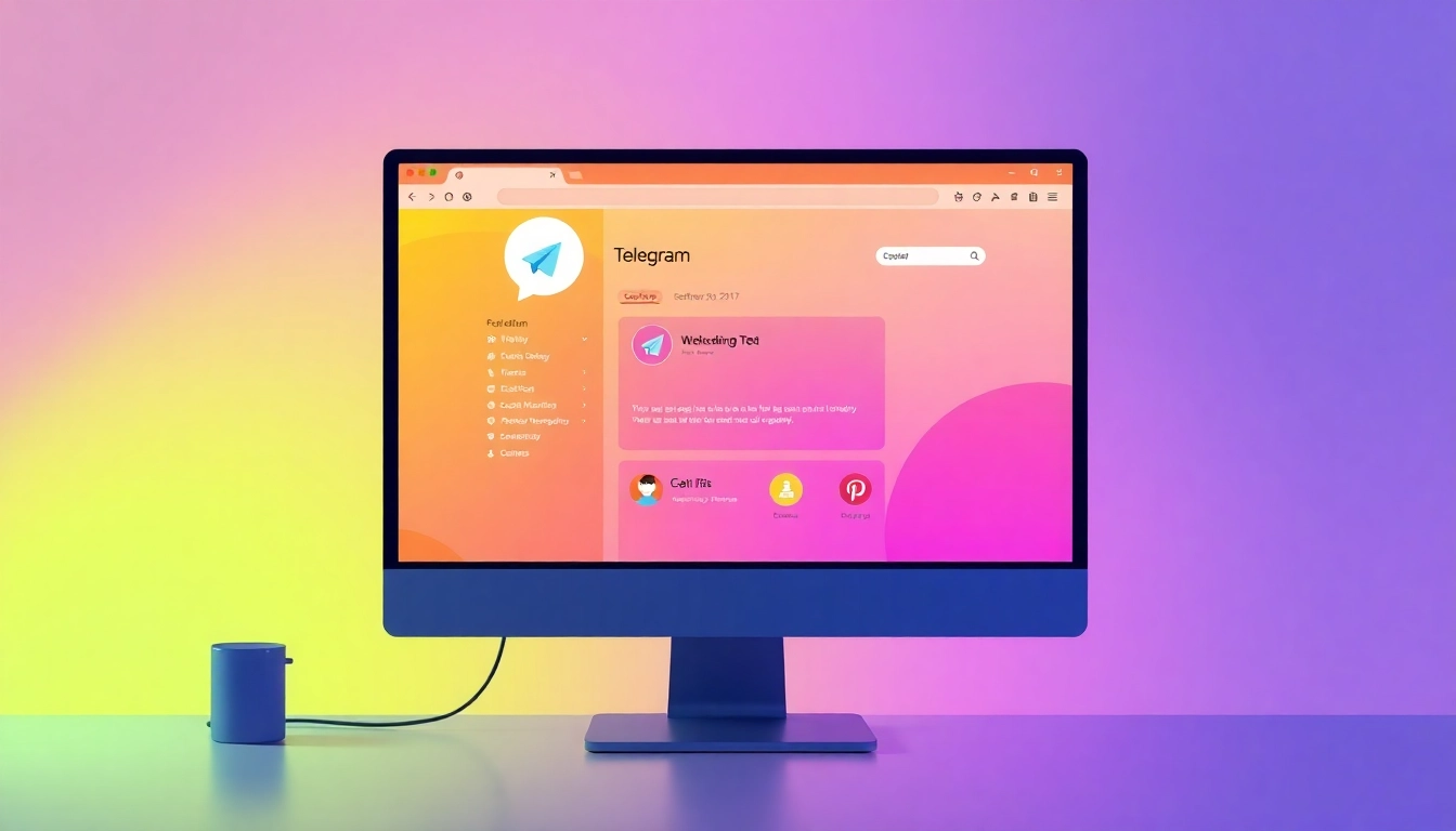 Experience Telegram電腦版 on a sleek computer interface, showcasing user interaction and connectivity.