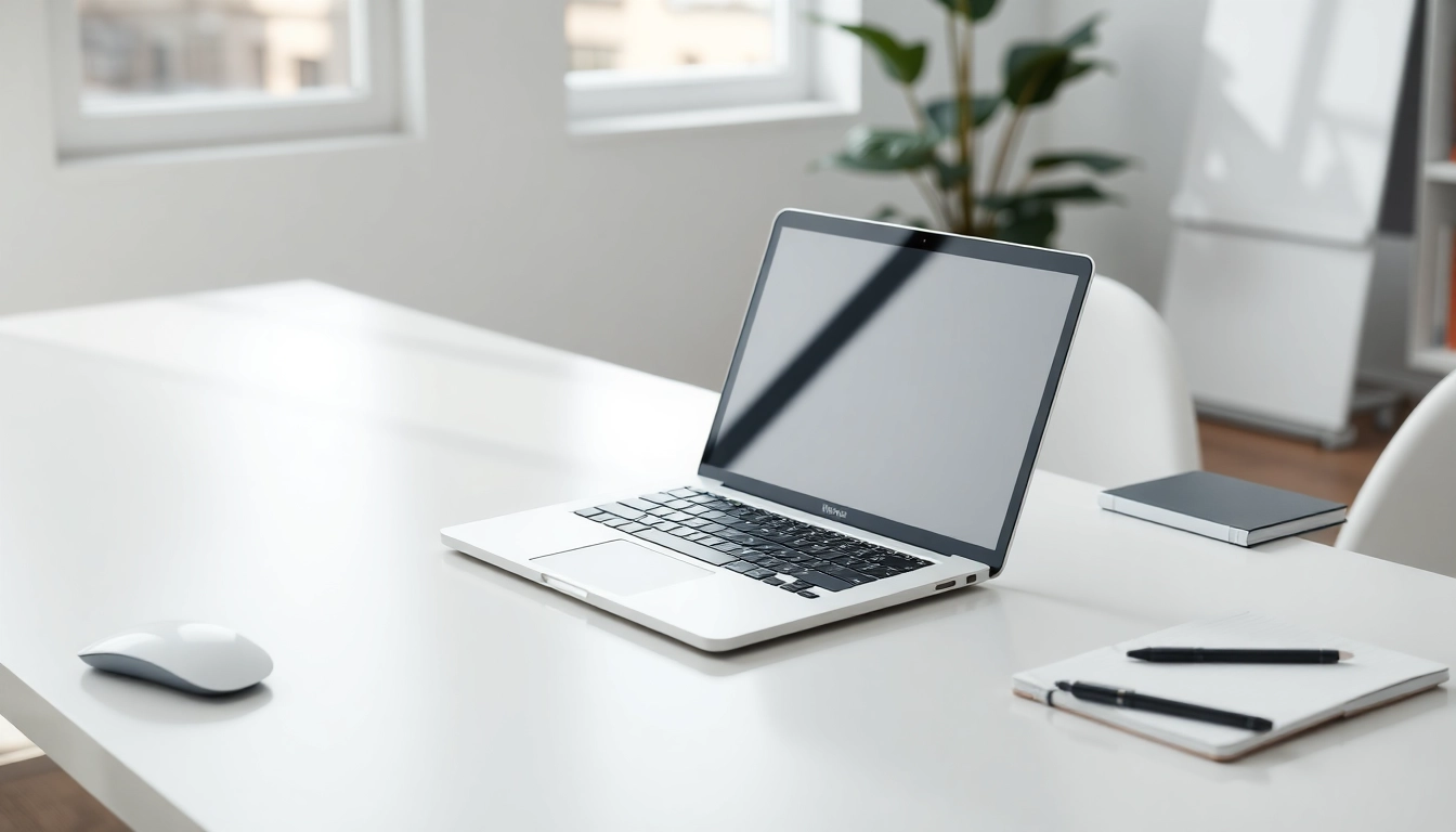 Buy MacBook Pro M4 Max displayed in a modern workspace with stylish accessories.