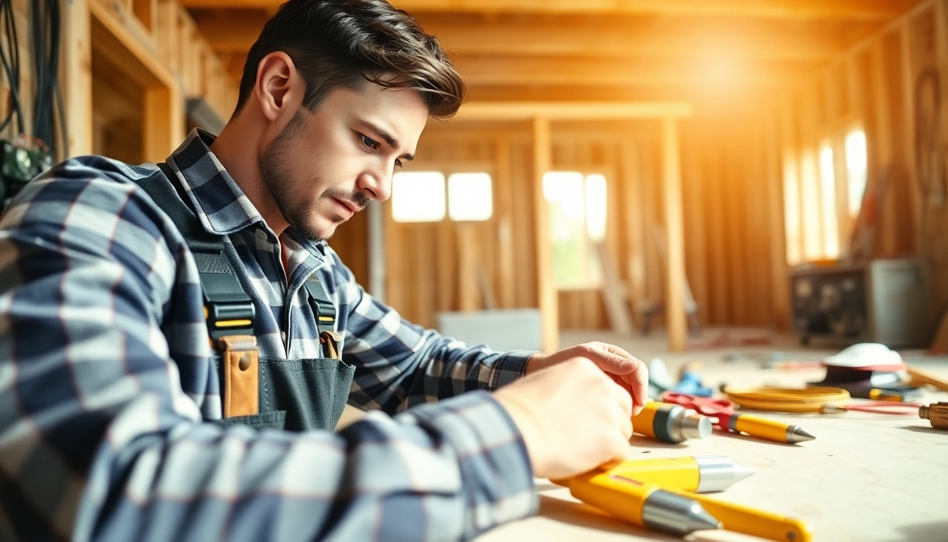 Electrician apprenticeship Hawaii featuring a dedicated apprentice working with electrical wiring.