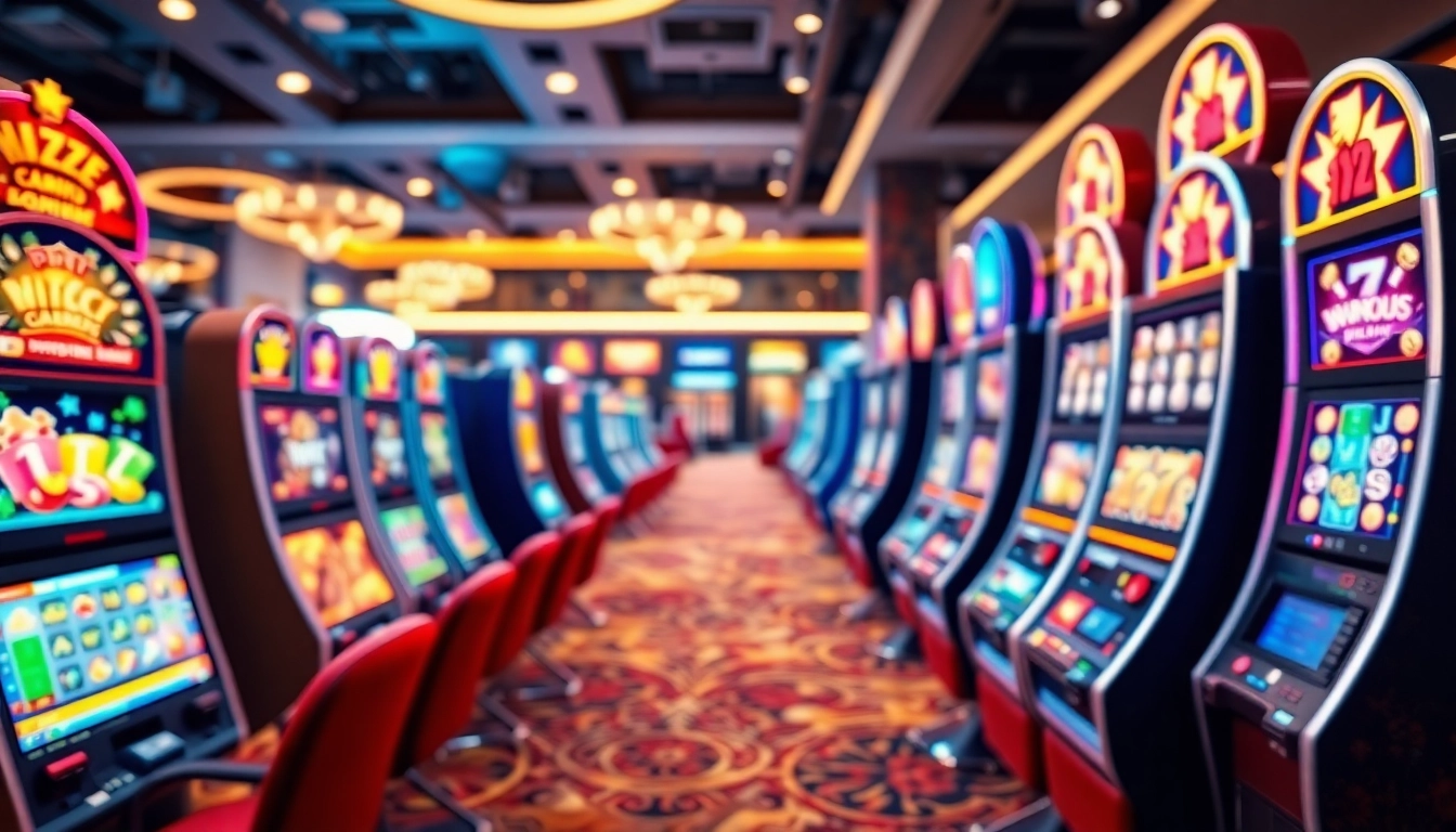 Experience exciting gameplay with slotbuff3.com in a vibrant online casino setting featuring colorful slot machines.