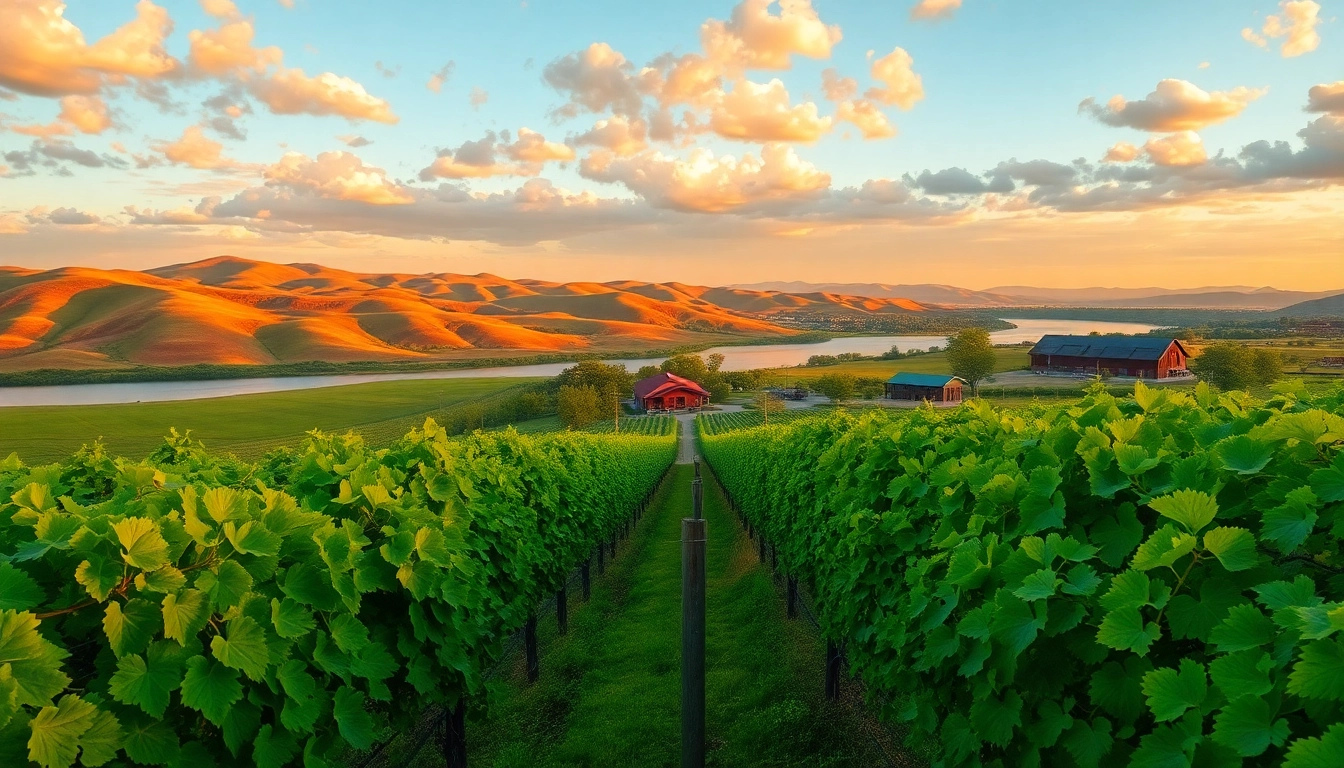 Explore the scenic vineyards in Clarksburg CA with beautiful sunset lighting.
