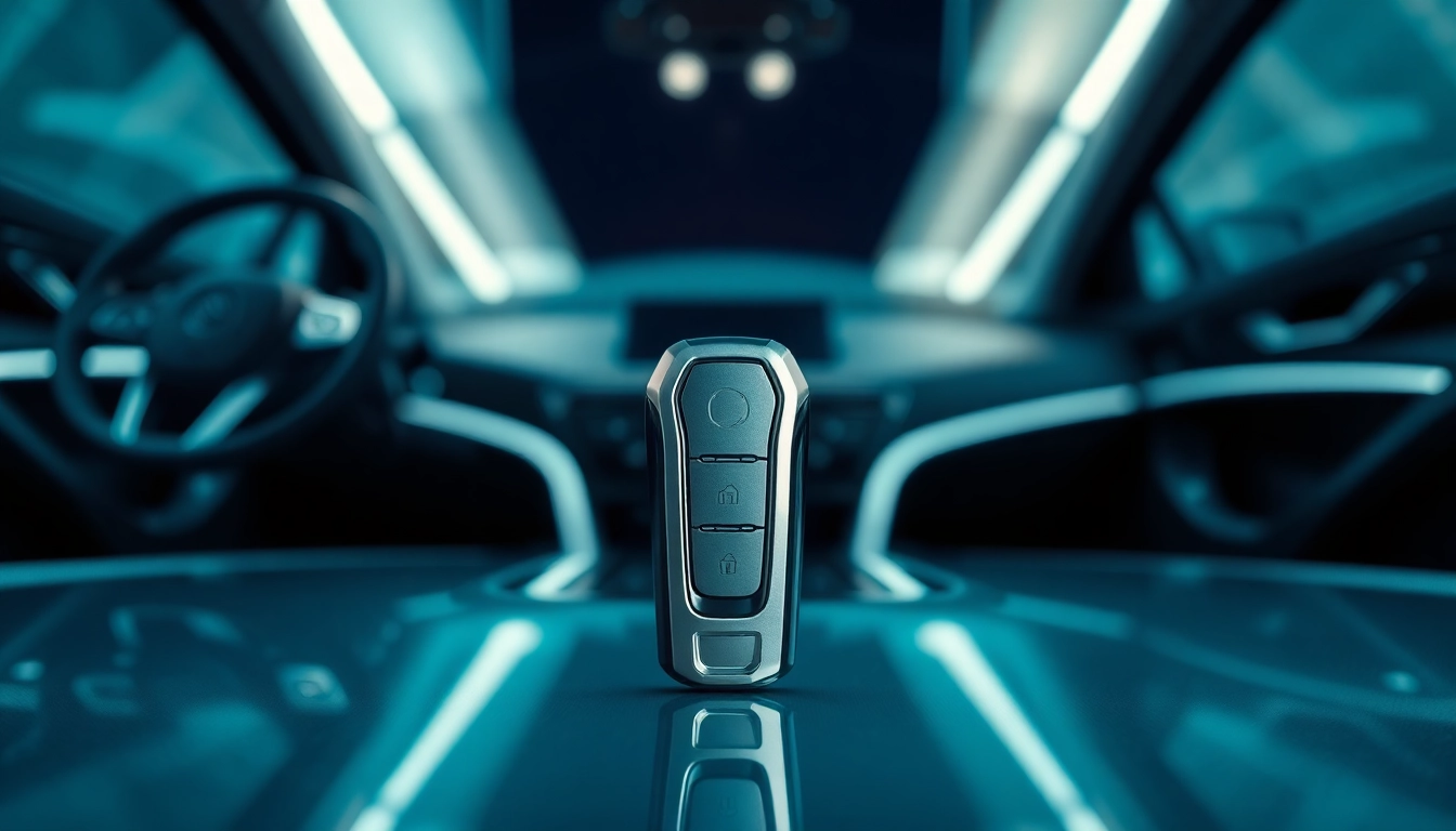 Showcasing advanced keys for electric cars with a sleek and modern design.
