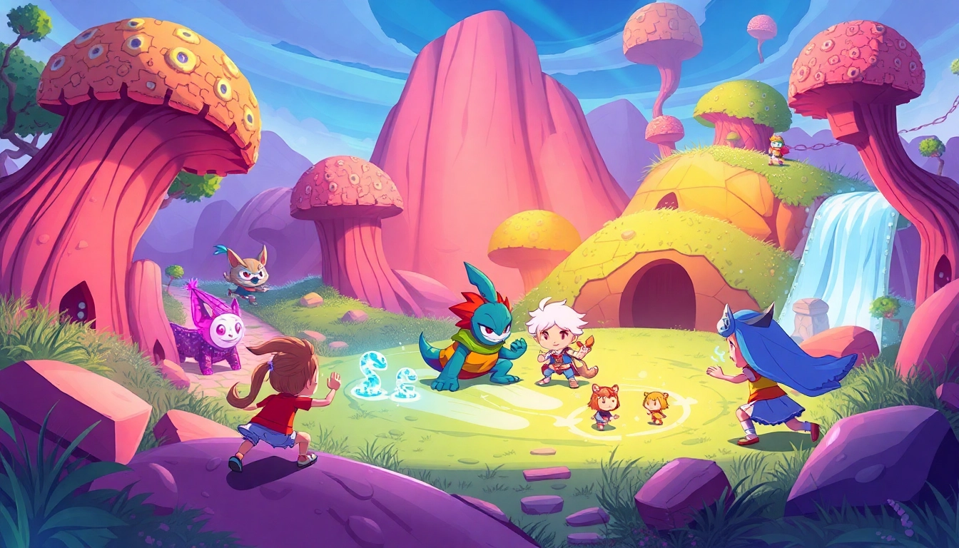 The dede game features players strategizing in a colorful fantasy world.