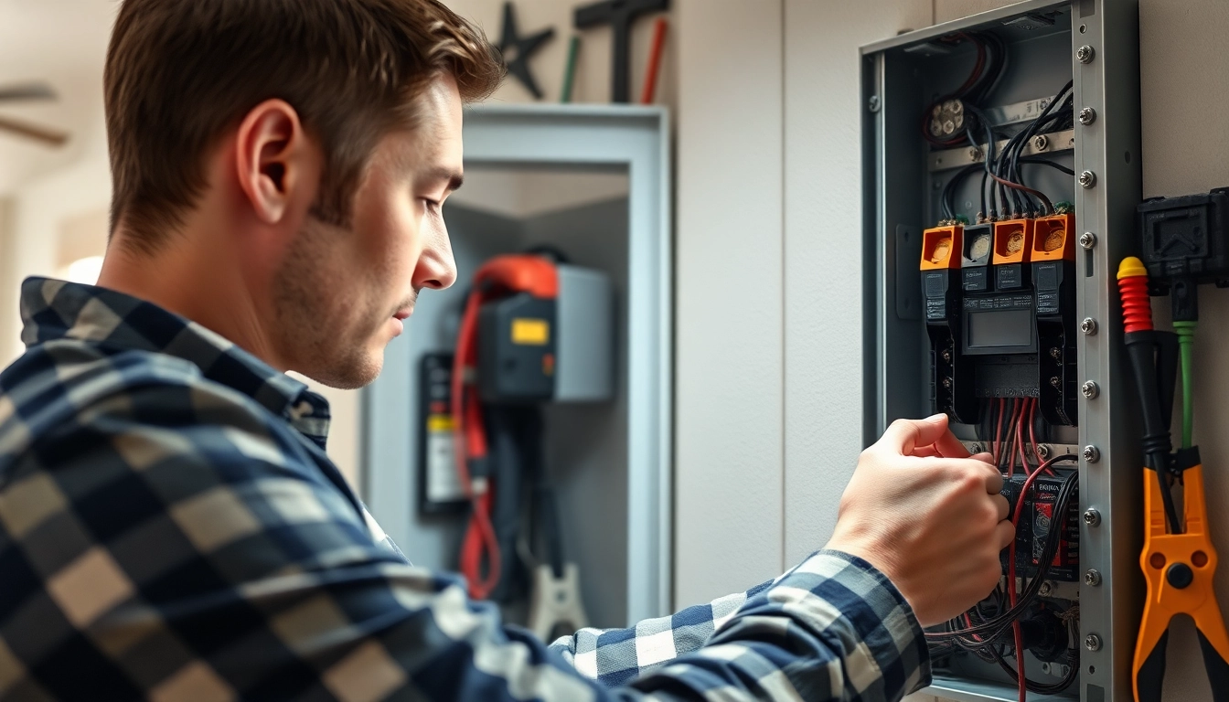 Examine the Electrical Panel Upgrade during a thorough inspection by a professional electrician in a home.