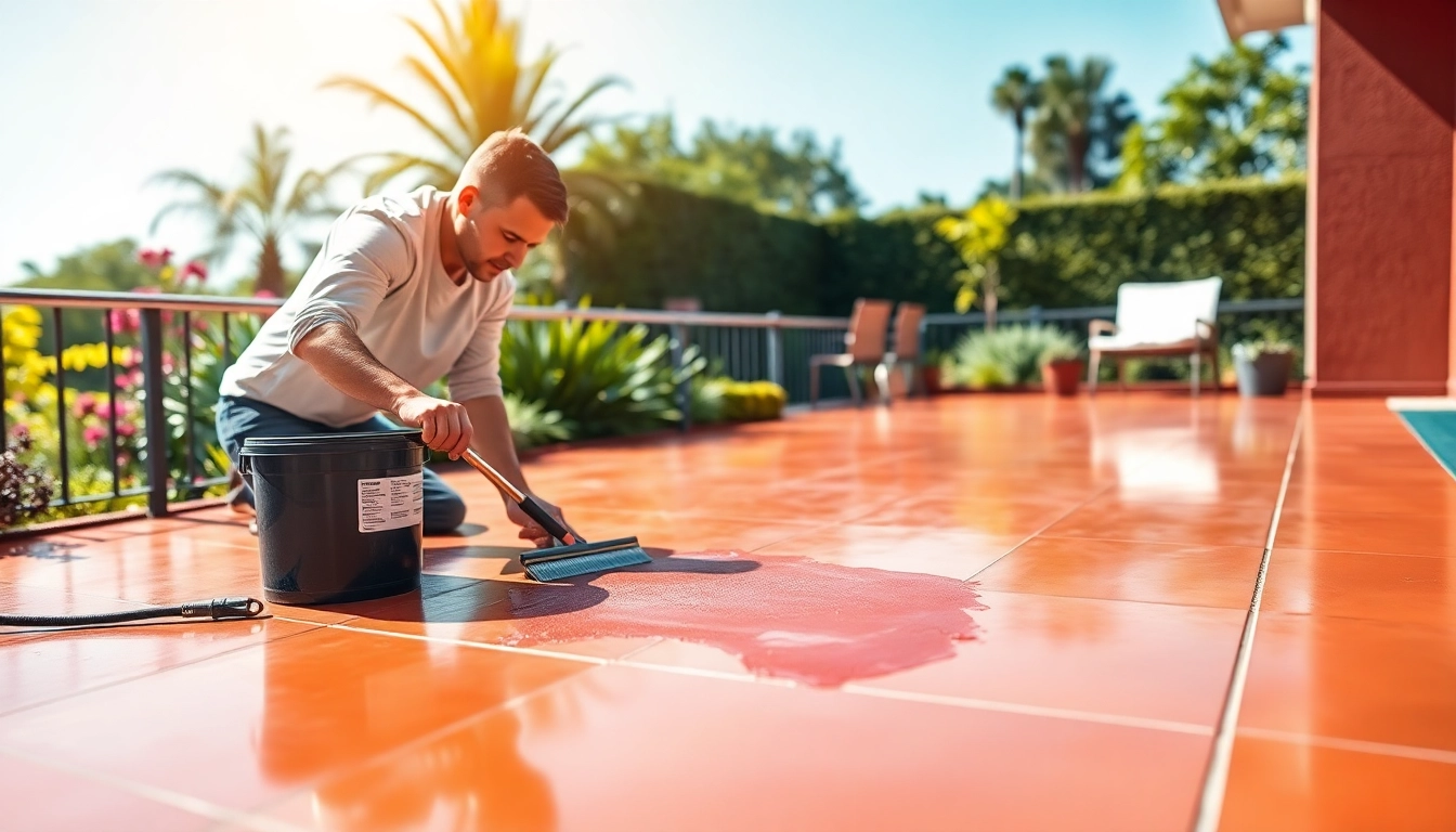 Apply patio coatings to transform outdoor spaces with vibrant finishes and expert craftsmanship.