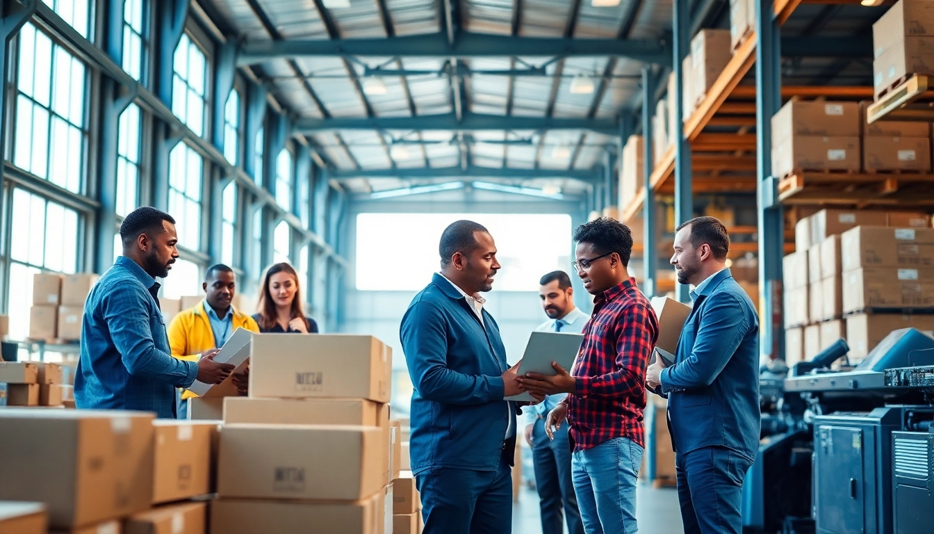 Reliable 3PL partner near Johannesburg demonstrating teamwork in a modern logistics warehouse.