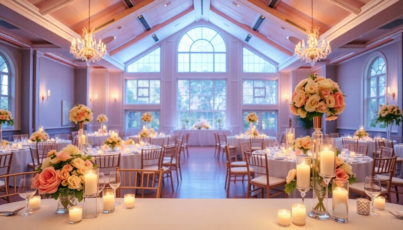 Celebrate unforgettable moments at the Trenton event center with elegantly set tables and bright ambiance.