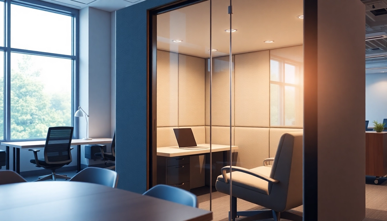 Enhance focus in an acoustic work pod designed for a quiet workspace.