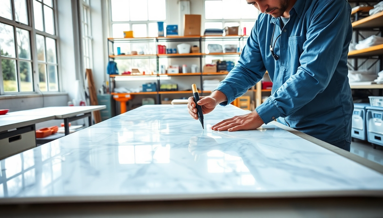 Apply laminating resin on fiberglass sheets in a bright workshop environment