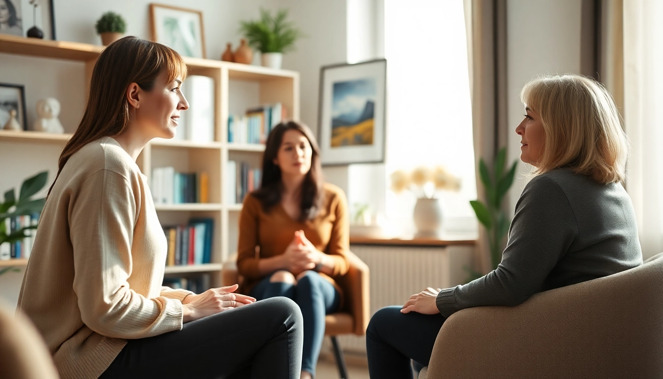 Therapist guiding a client through Traumatherapie in a calming environment.