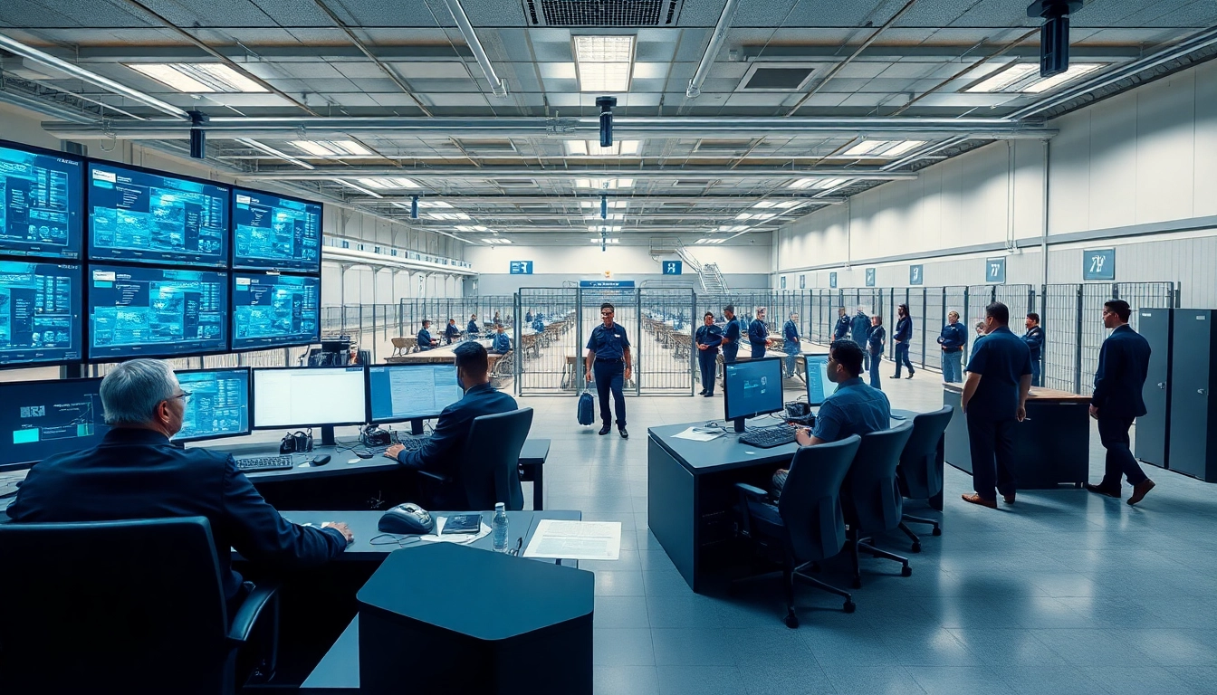 J&R's modern prison management solutions in a high-tech control center.