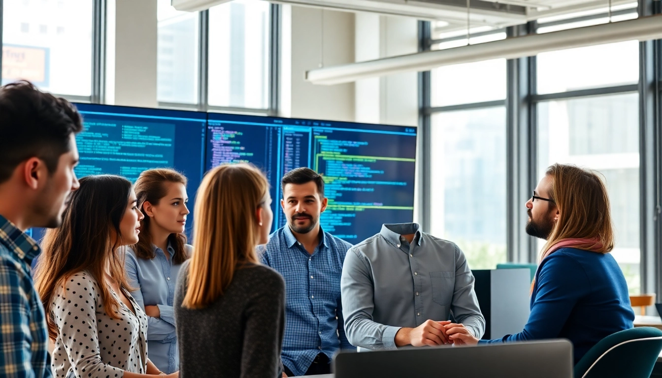 Optimize cloud infrastructure and DevOps services with a professional team collaboration in a modern office.