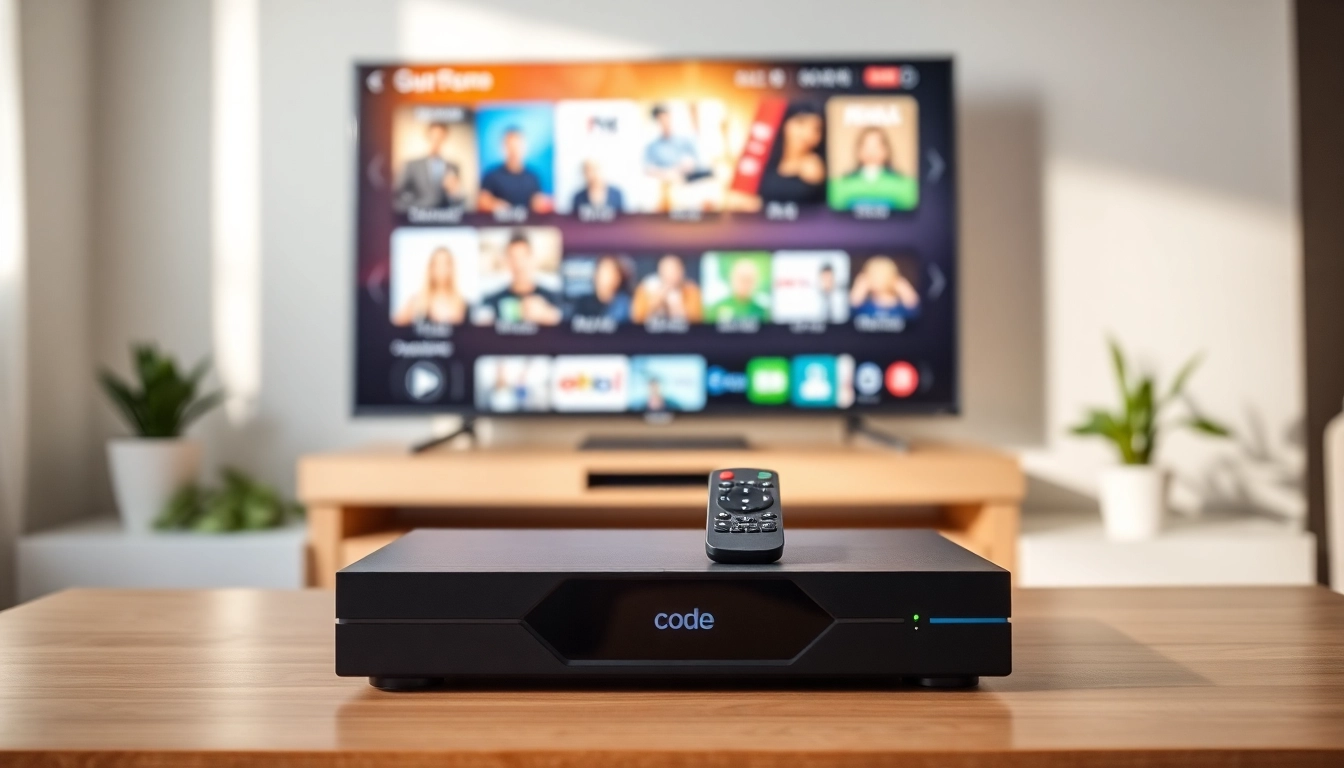 Configurer Code iptv sur un écran moderne avec un éclairage accueillant.
