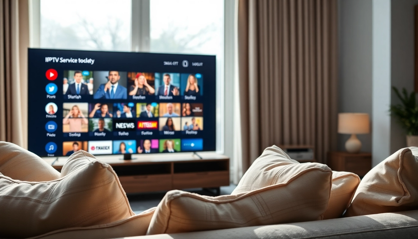 Regardez les options de contenu avec le meilleur iptv sur un écran de télévision haute définition.