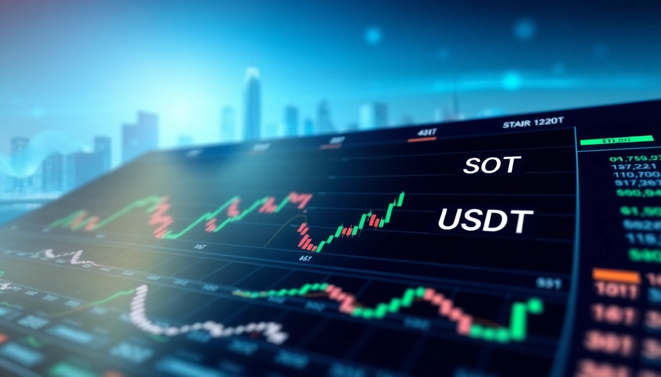 Track sol usdt prices with a detailed trading interface and dynamic charts displayed prominently.